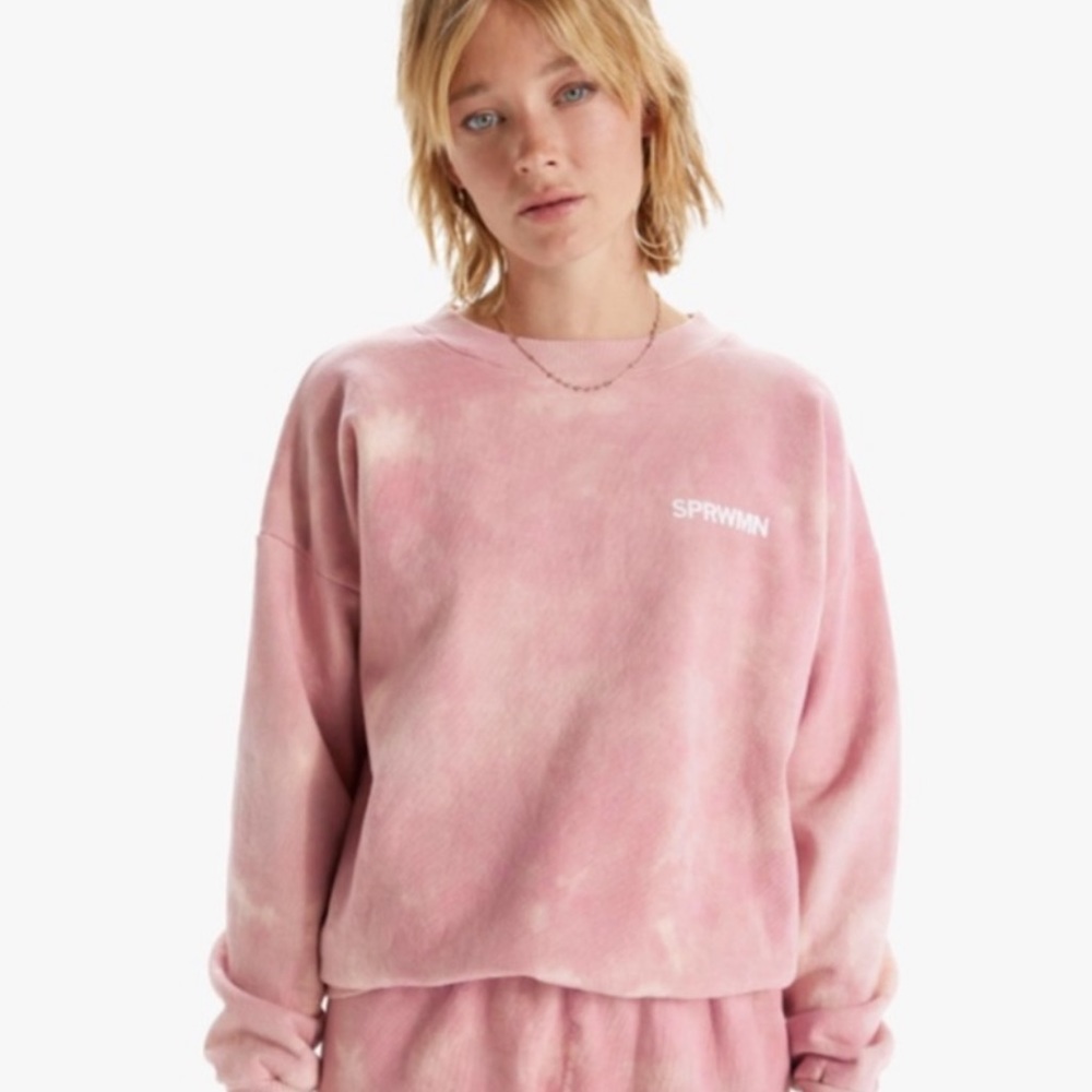 SPRWMN Logo Sweatshirt Rose Marble (s)